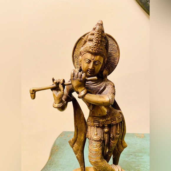 Krishna Statue Bronze - Picture 2 of 5